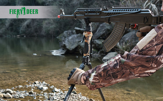 Rubber Feet Lightweight Aluminum Alloy Hunting Bipod Compact Folded Length With Ergonomics