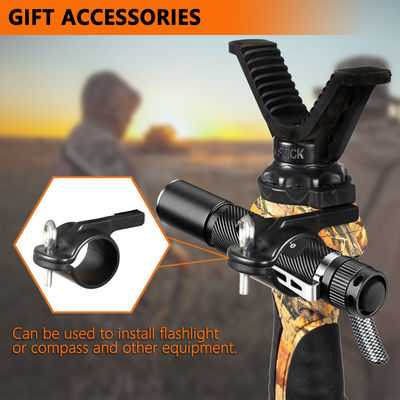 Rubber Feet Lightweight Aluminum Alloy Hunting Bipod Compact Folded Length With Ergonomics